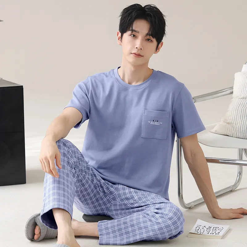 GOSO Pajama Set Men's Steel Blue-5