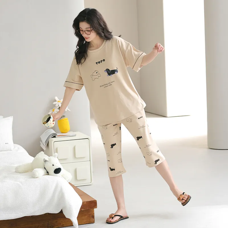 GOSO Pajama Set Women's Tea Brown-5