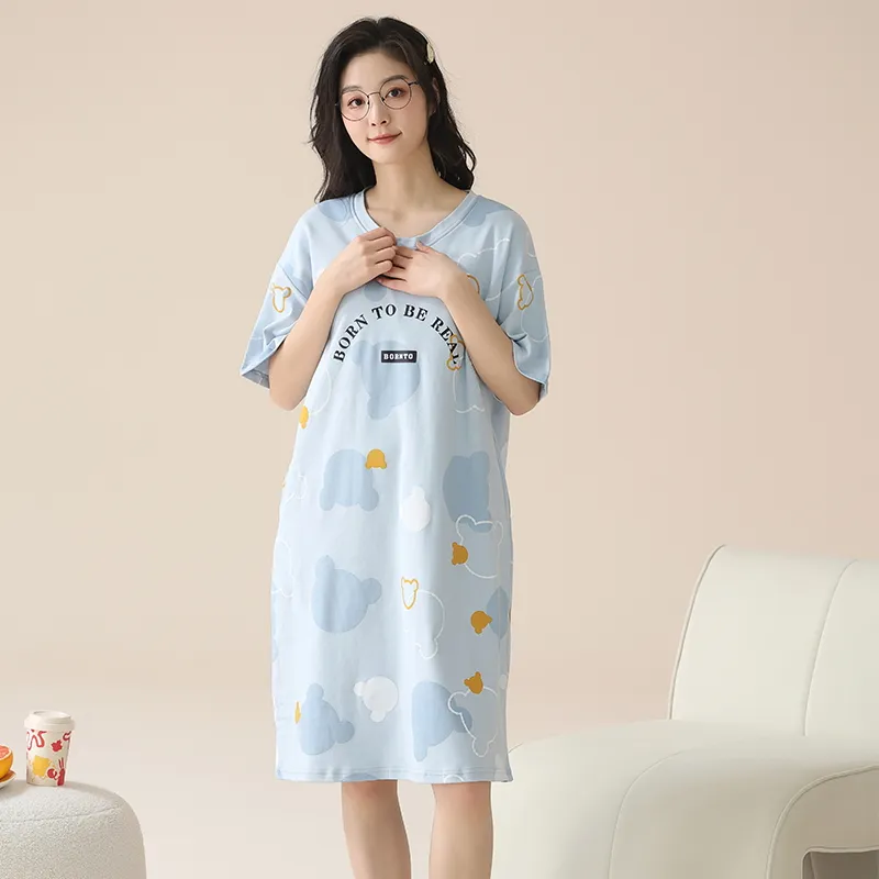 GOSO Nightgown Women's Light Blue-1