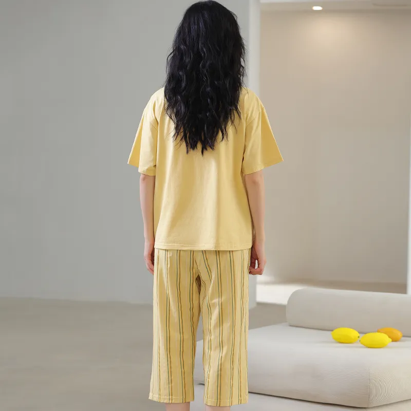 GOSO Pajama Set Women's Yellow Shades-1