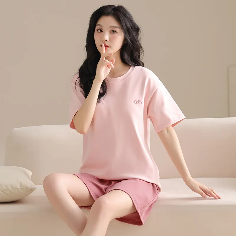 GOSO Pajama Set Women's Light Pink Red-3