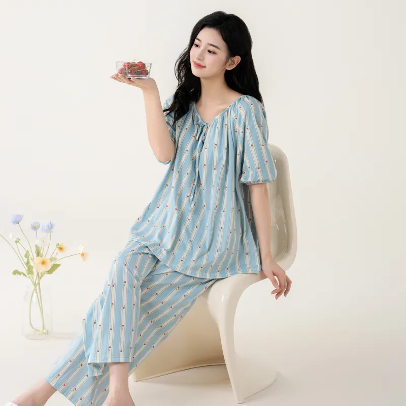 GOSO Pajama Set Women's Sky Blue-5