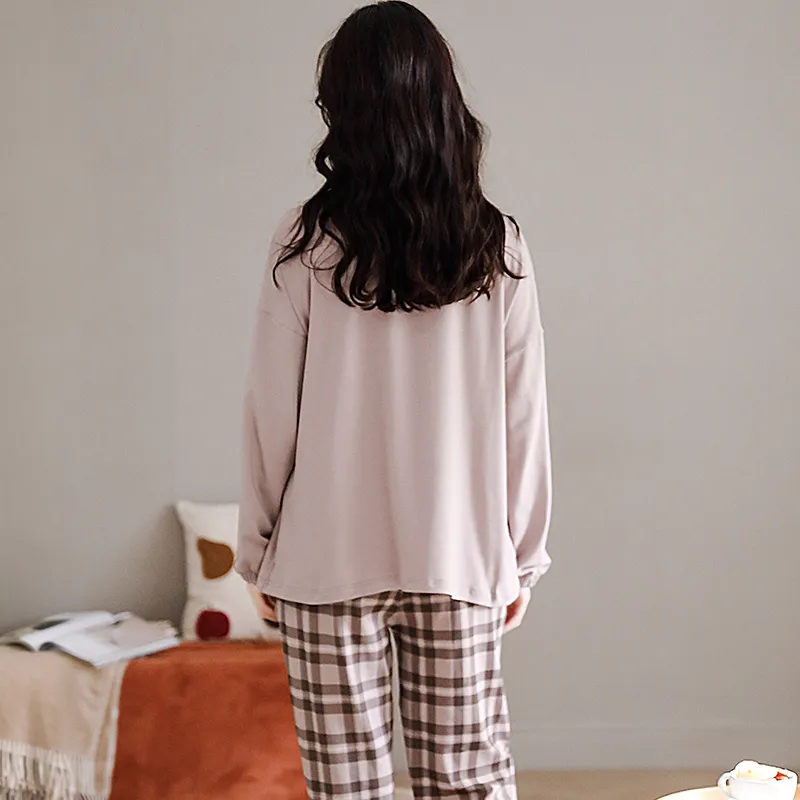 GOSO Pajama Set Women's Light Brown-7