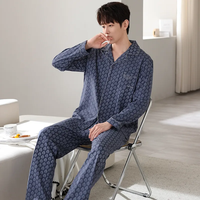 GOSO Pajama Set Men's Royal Blue-2