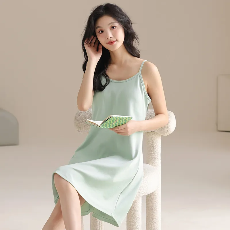 GOSO Nightgown Women's Blue Green-6
