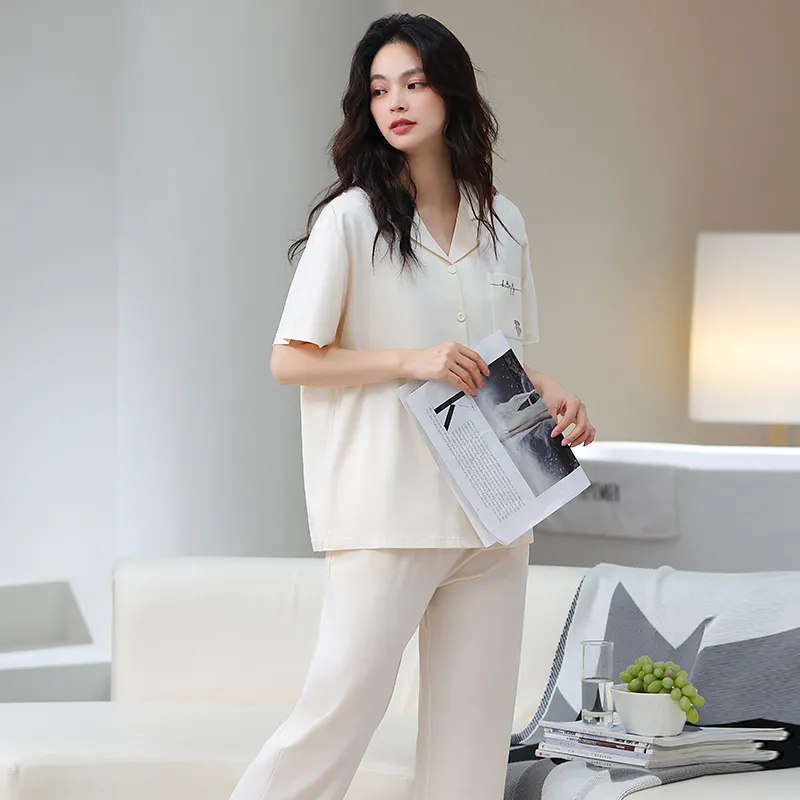 GOSO Pajama Set Women's Ivory White-3