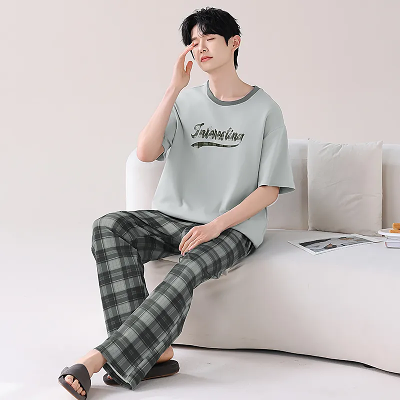 GOSO Pajama Set Men's Light Gray-3