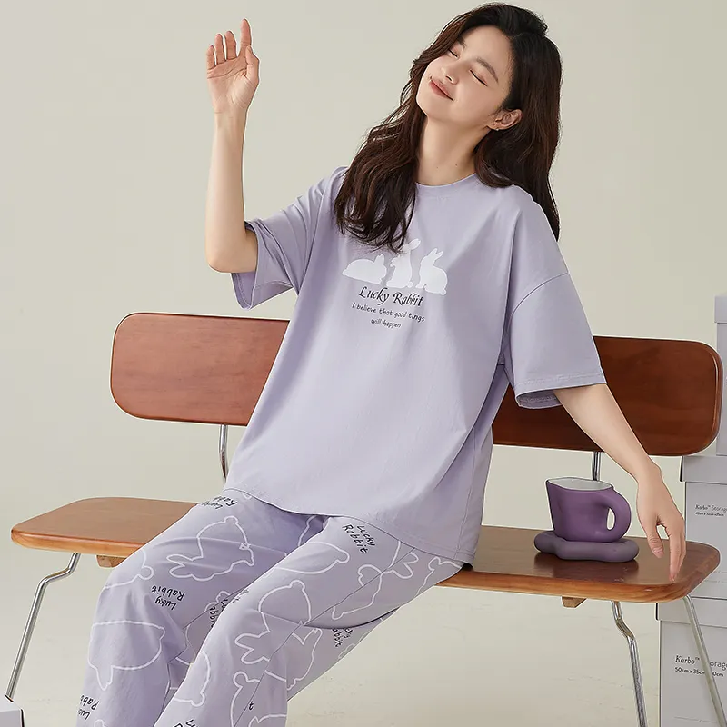 GOSO Pajama Set Women's Light Lavender-4