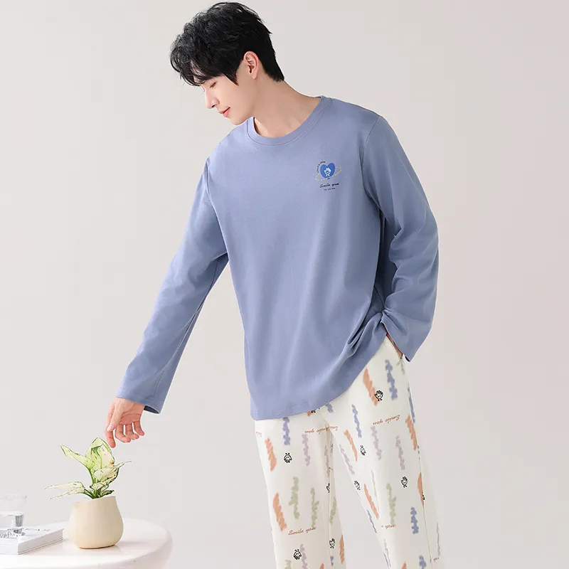 GOSO Pajama Set Men's Steel Blue-7