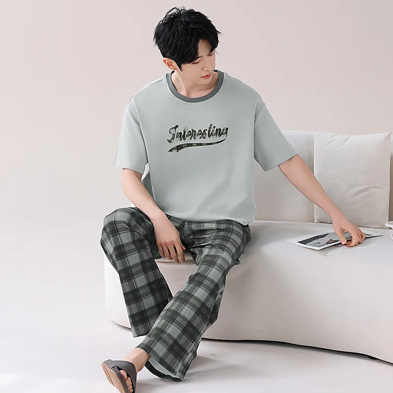 GOSO Pajama Set Men's Light Gray-4