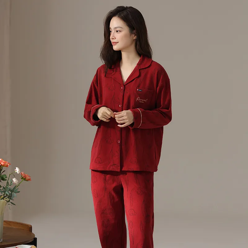 GOSO Pajama Set Women's Brick Red-2