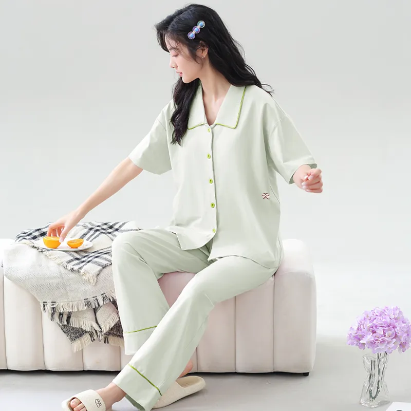 GOSO Pajama Set Women's Green Jade Color-1