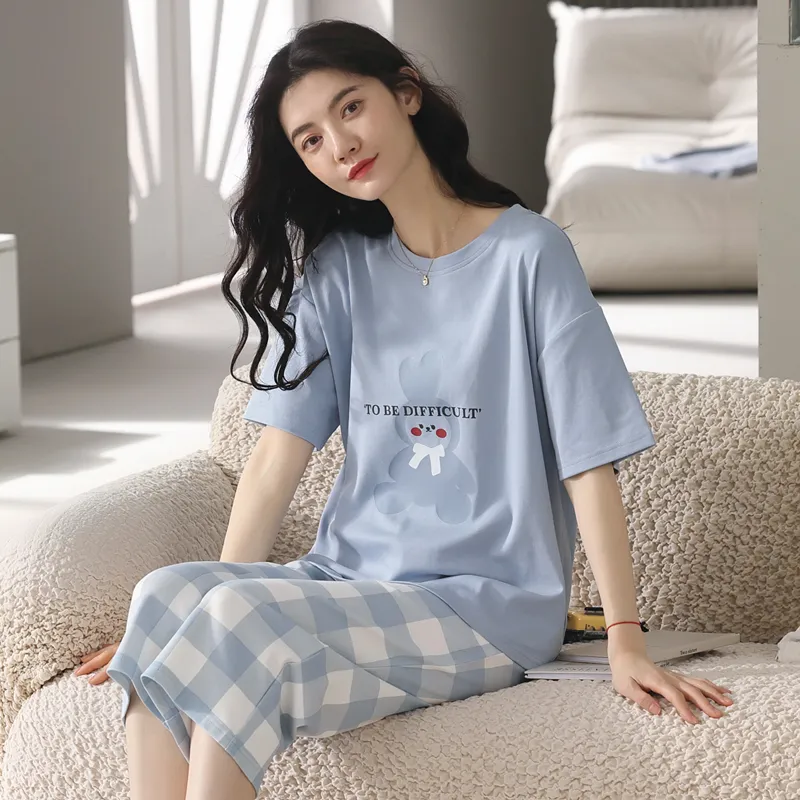 GOSO Pajama Set Women's Sky Blue-2