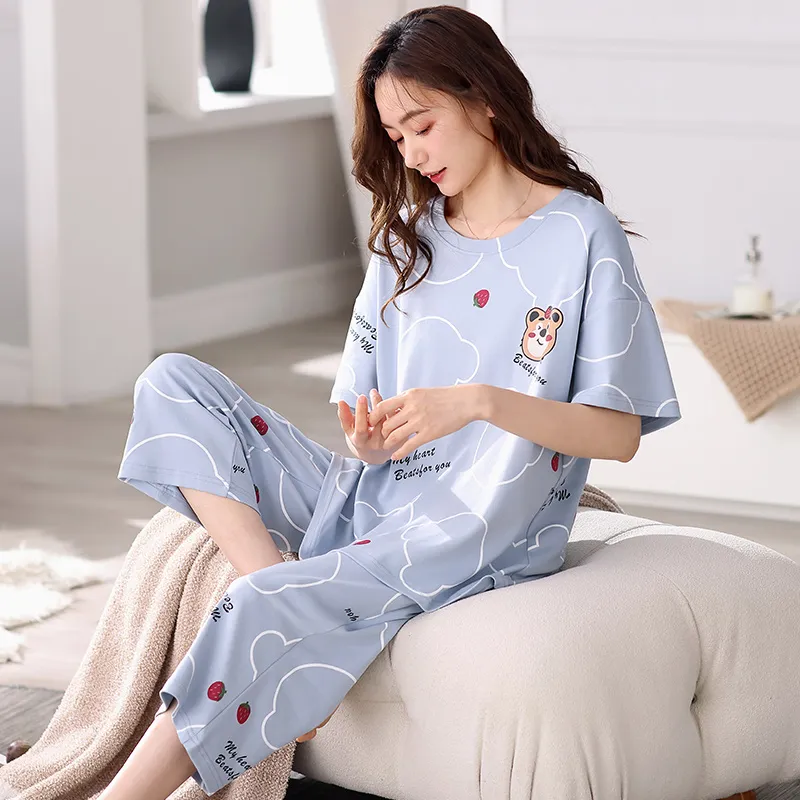 GOSO Pajama Set Women's Light Blue-4