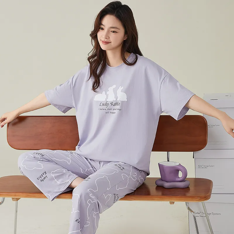 GOSO Pajama Set Women's Light Lavender-3