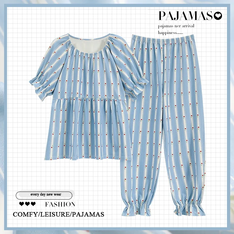GOSO Pajama Set Women's Blue Shades-1