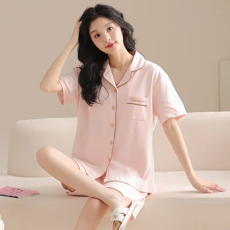 GOSO Pajama Set Women's Light Pink Red-2