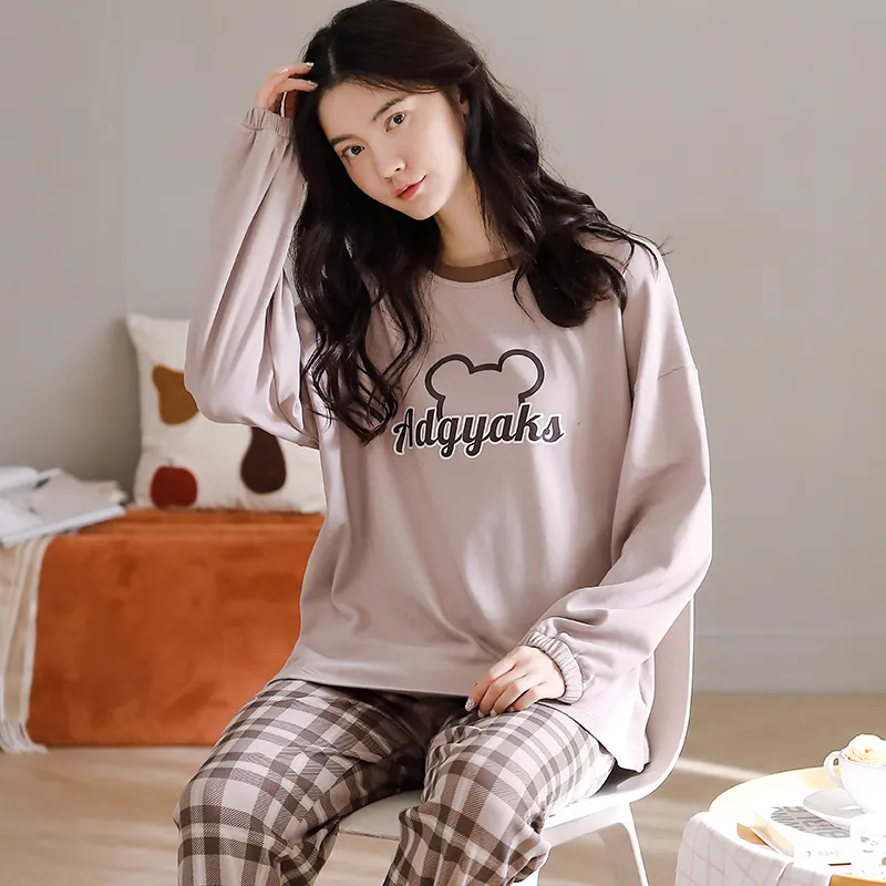 GOSO Pajama Set Women's Light Brown-2