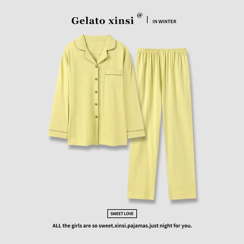 GOSO Pajama Set Women's Neon Yellow-1