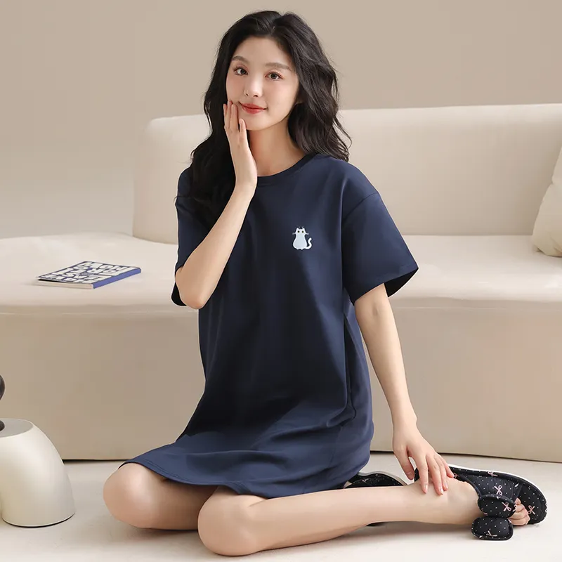 GOSO Nightgown Women's Navy Blue-6