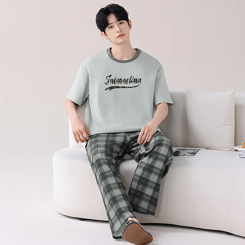 GOSO Pajama Set Men's Light Gray-6
