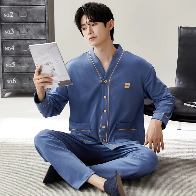 GOSO Pajama Set Men's Royal Blue-4