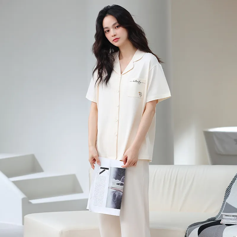 GOSO Pajama Set Women's Ivory White-2