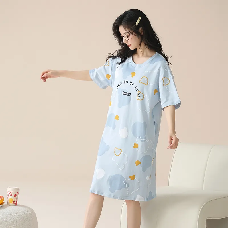 GOSO Nightgown Women's Light Blue-3