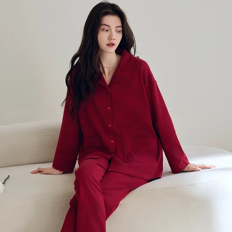 GOSO Pajama Set Women's Brick Red-2
