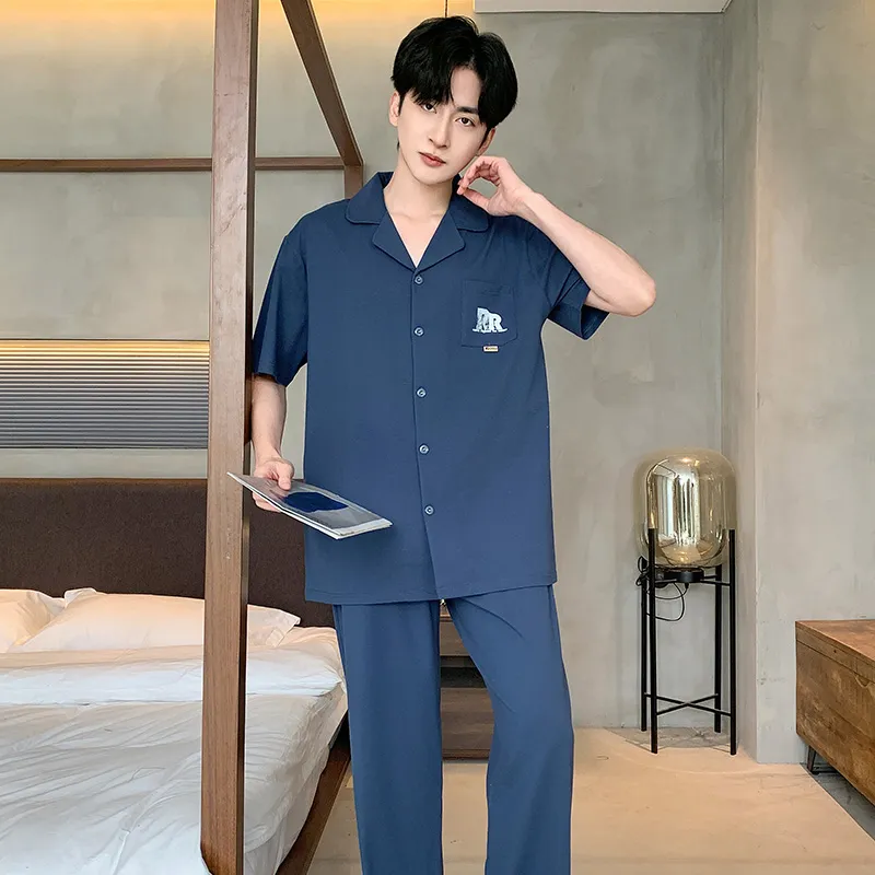 GOSO Pajama Set Men's Royal Blue-4