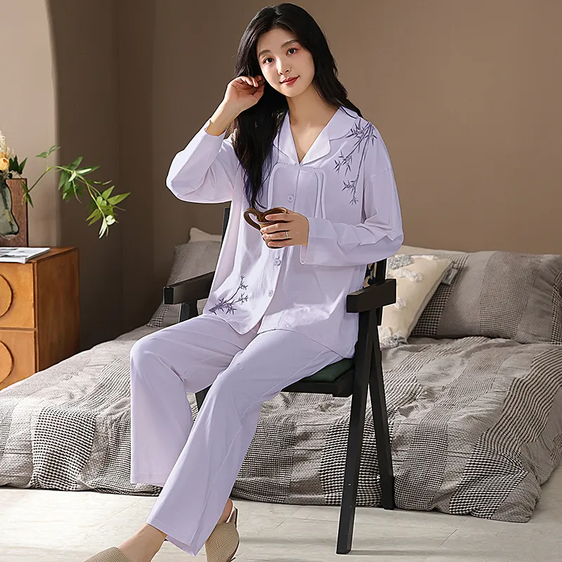 GOSO Pajama Set Women's Light Lavender-3