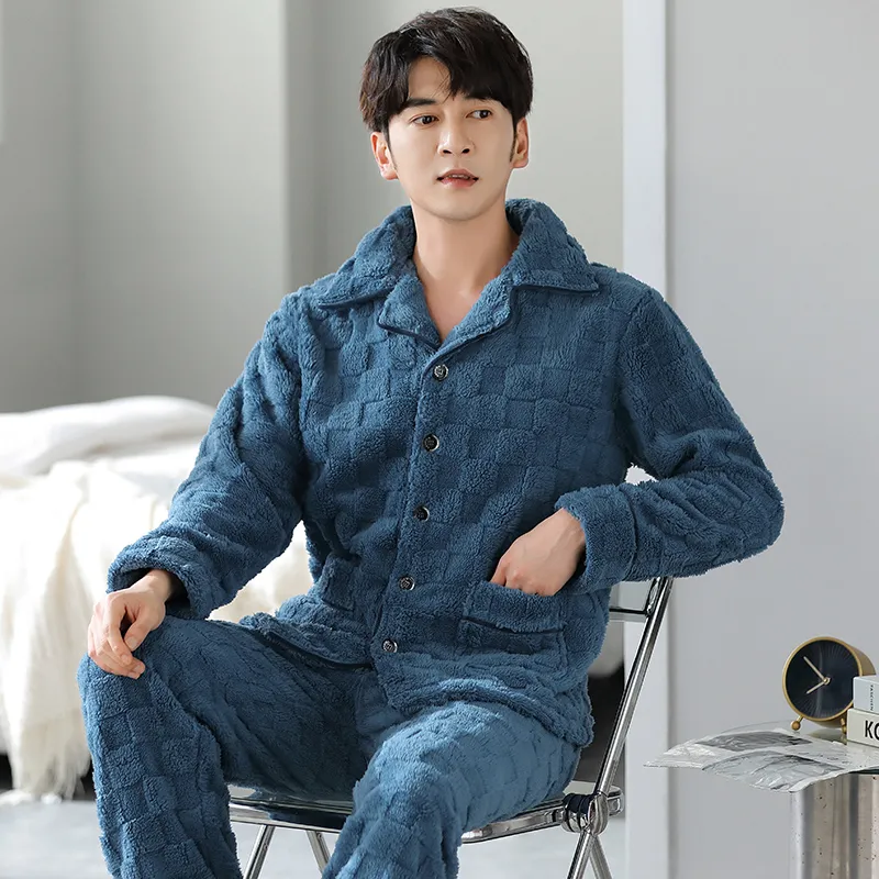 GOSO Pajama Set Men's Royal Blue-3