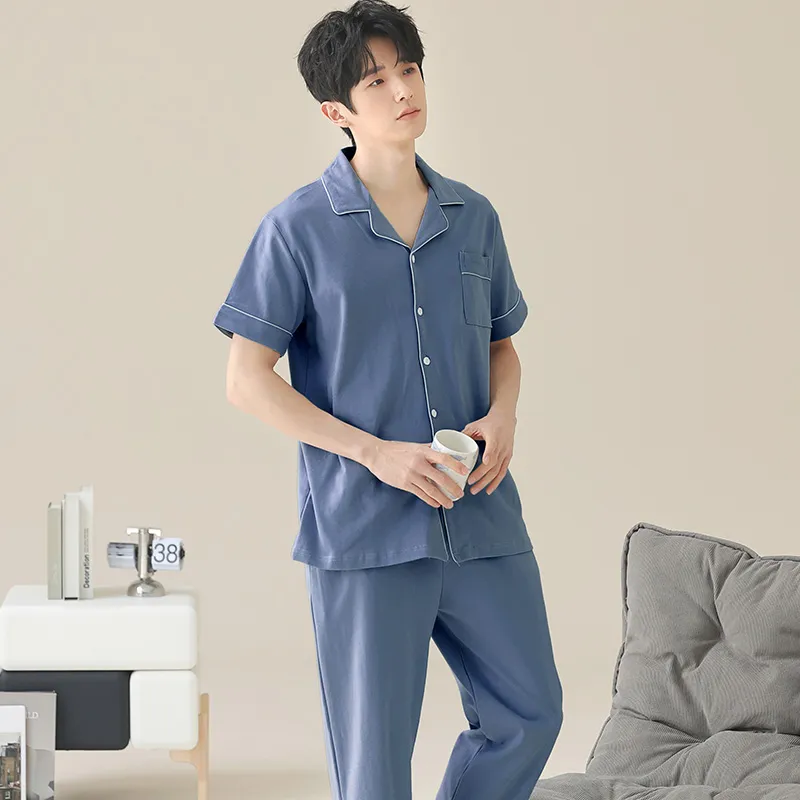 GOSO Pajama Set Men's Royal Blue-3