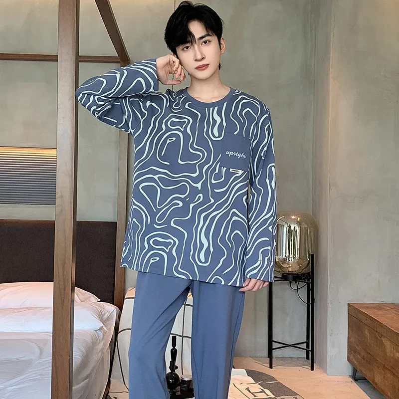 GOSO Pajama Set Men's Royal Blue-4