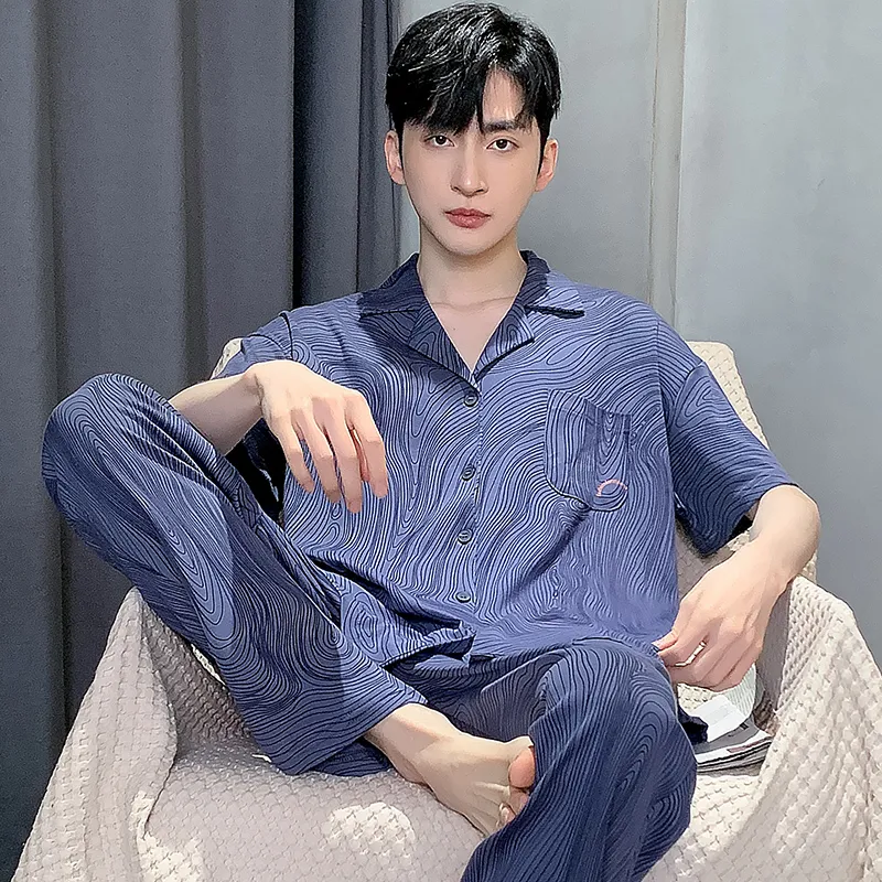 GOSO Pajama Set Men's Royal Blue-4