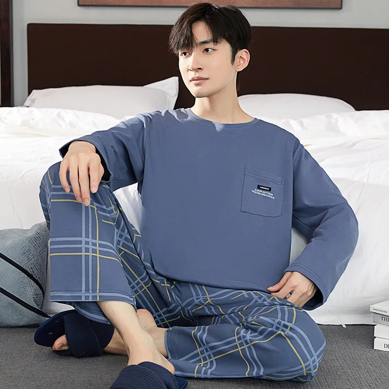 GOSO Pajama Set Men's Royal Blue-3