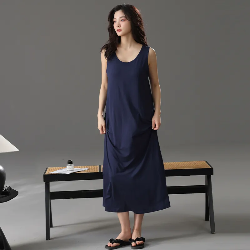 GOSO Nightgown Women's Navy Blue-7