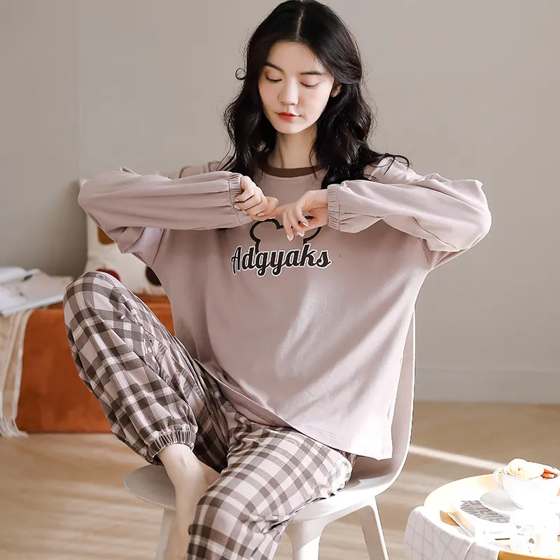 GOSO Pajama Set Women's Light Brown-3