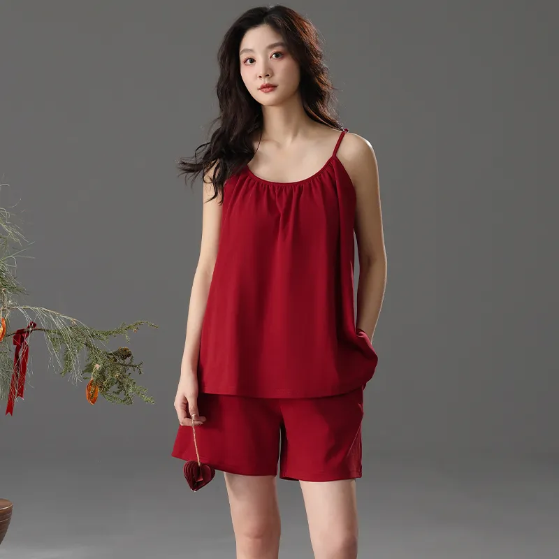 GOSO Pajama Set Women's Brick Red-6