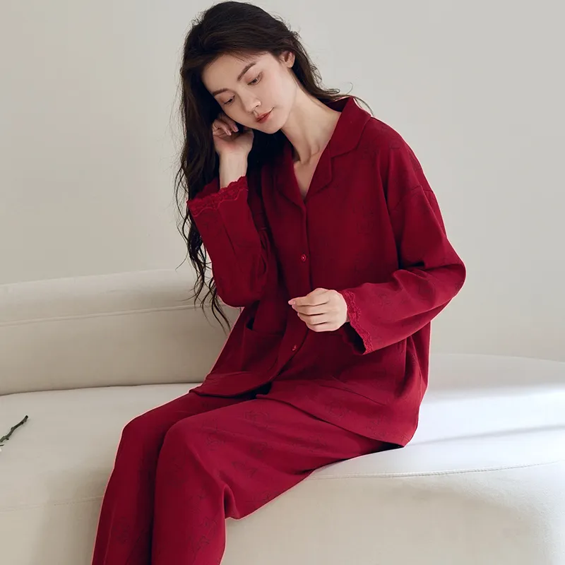 GOSO Pajama Set Women's Brick Red-3