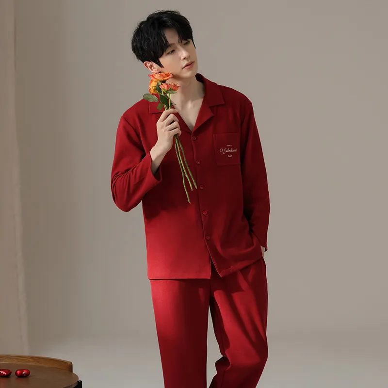 GOSO Pajama Set Men's Brick Red-1