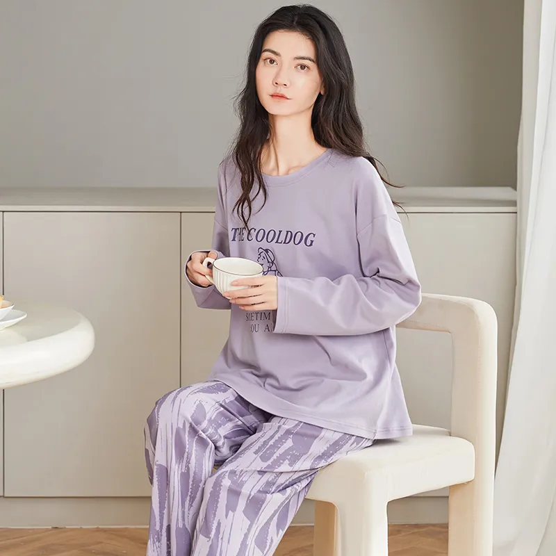GOSO Pajama Set Women's Light Lavender-5