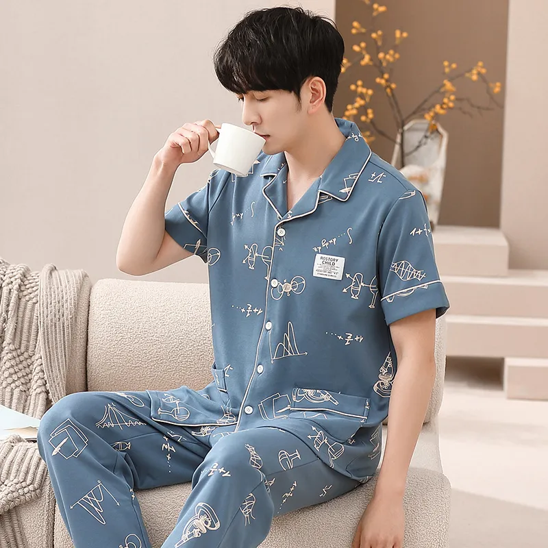 GOSO Pajama Set Men's Peacock Blue-1