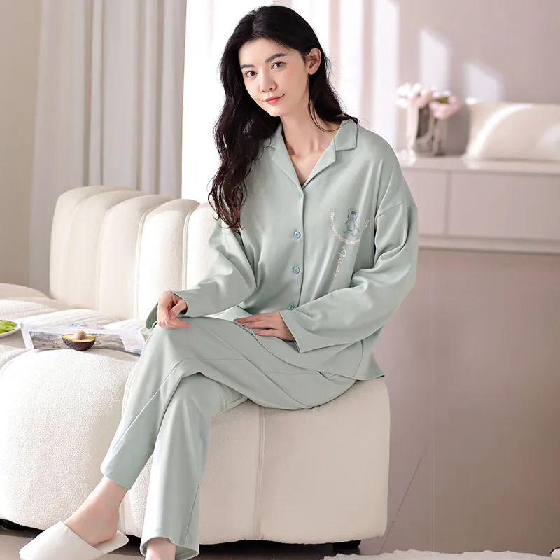 GOSO Pajama Set Women's Light Green-3
