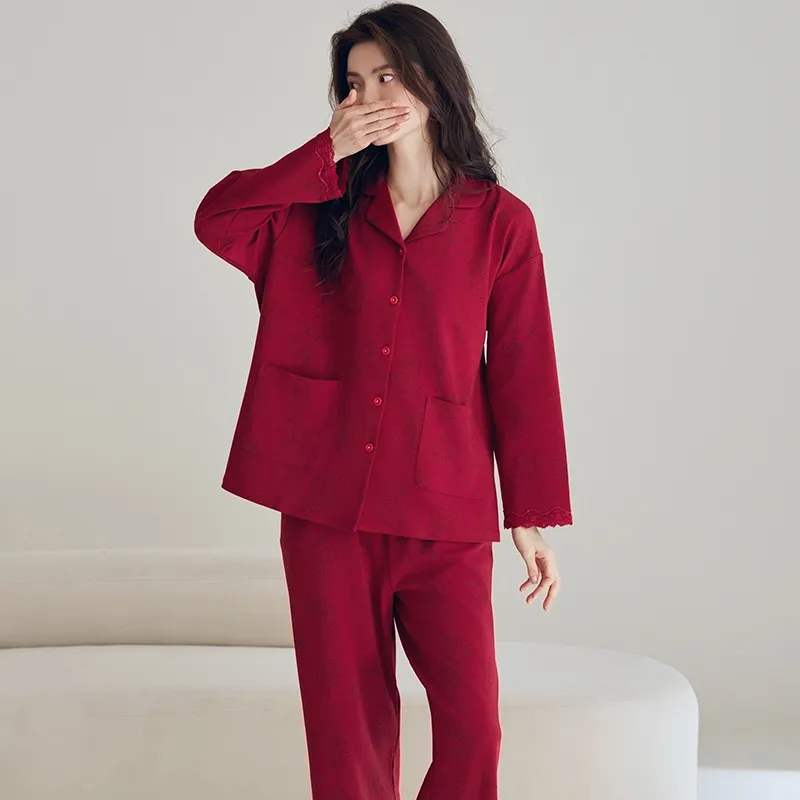 GOSO Pajama Set Women's Brick Red-4