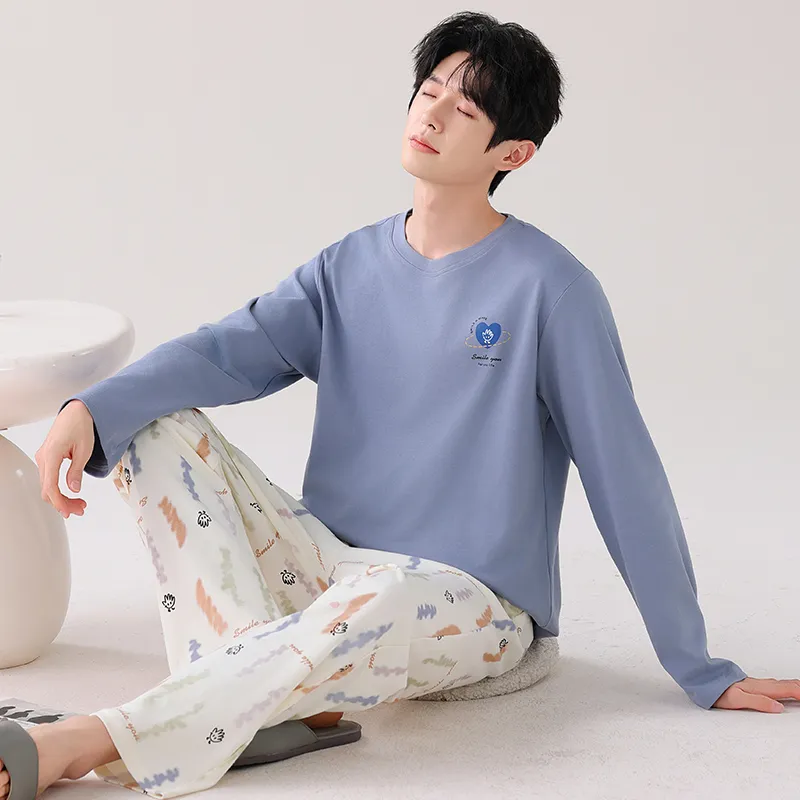 GOSO Pajama Set Men's Steel Blue-4