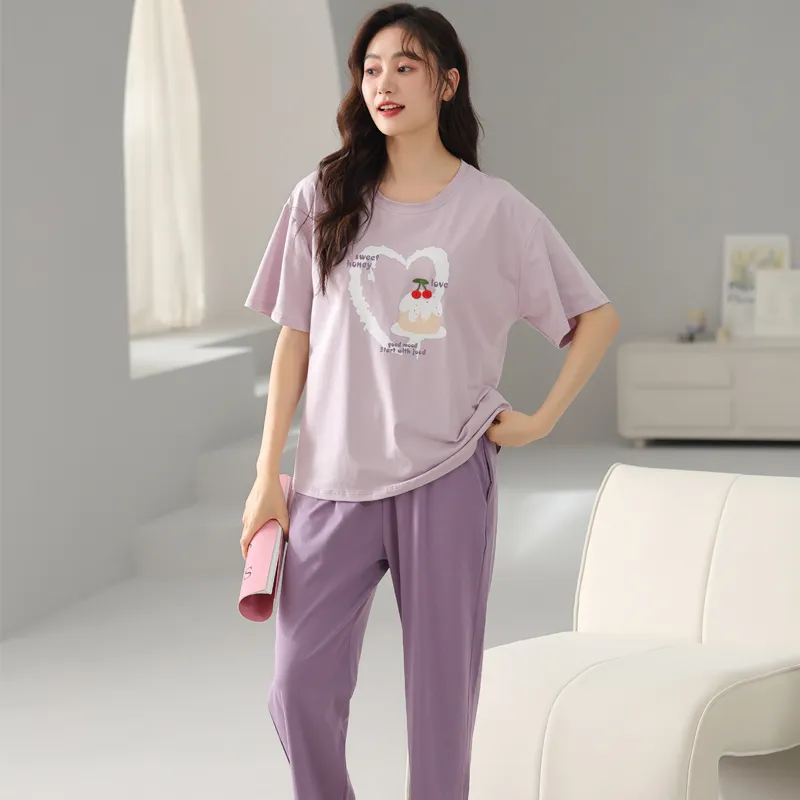 GOSO Pajama Set Women's Light Lavender-5