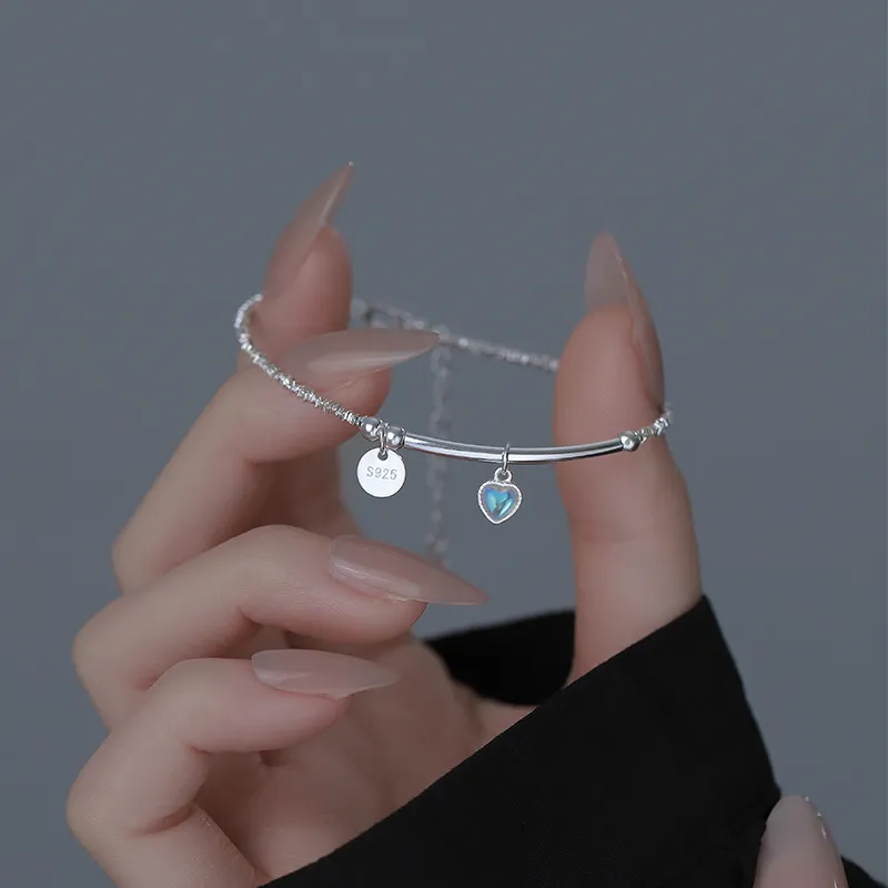 Silver 925 Sterling Silver Bracelets Women's-1
