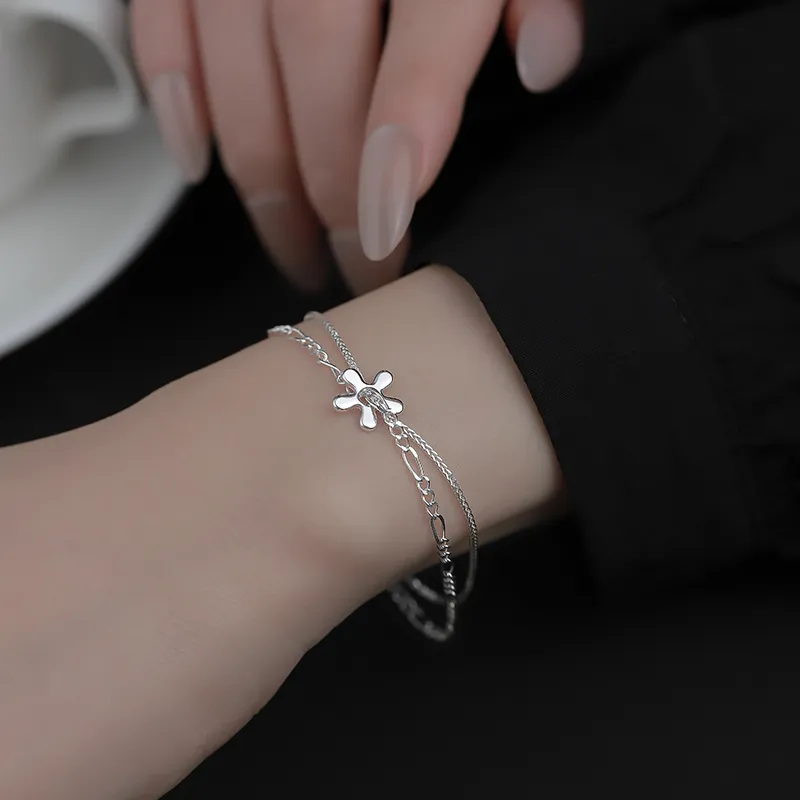 Silver 925 Sterling Silver Bracelets Women's-3