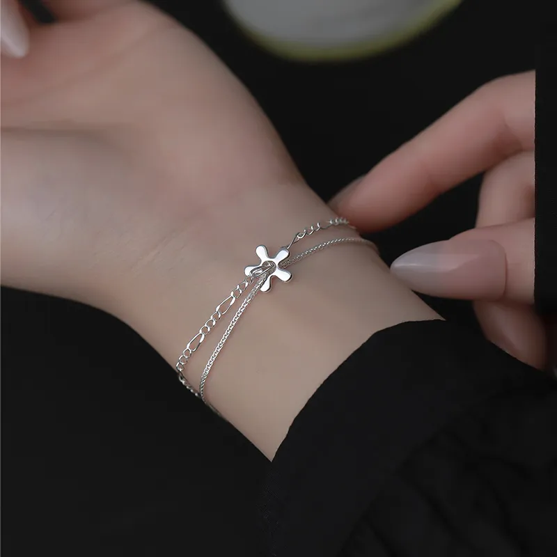 Silver 925 Sterling Silver Bracelets Women's-4